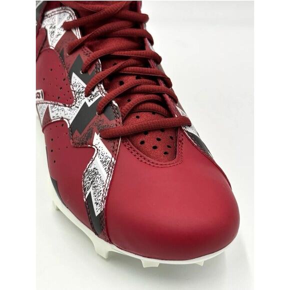 Nike Jordan 7 Alpha Menace Oklahoma OU Player Exclusive Football Cleats Sz 11 US - Picture 8 of 10